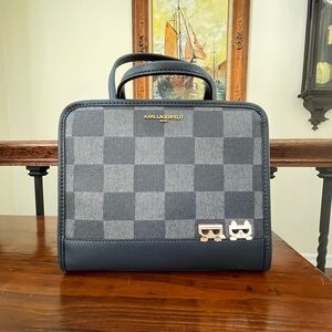 Karl Lagerfeld Navy crossbody satchel bag